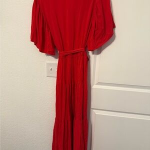 Elegant Red Maxi Dress